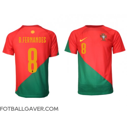 Portugal Bruno Fernandes #8 Fotballklær Hjemmedrakt VM 2022 Kortermet
